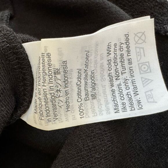 Madewell Texture & Thread Tie Front Top Womens Black Ribbed 3/4 Sleeve Sz M NWT - Picture 6 of 9